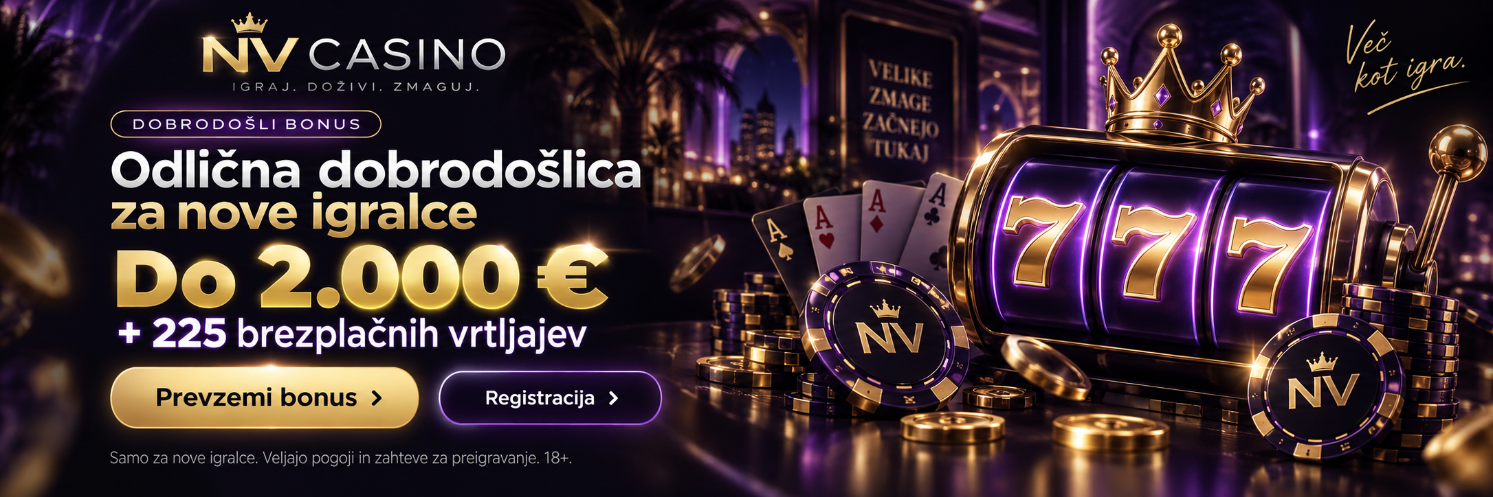 Bonusi v NV Casino